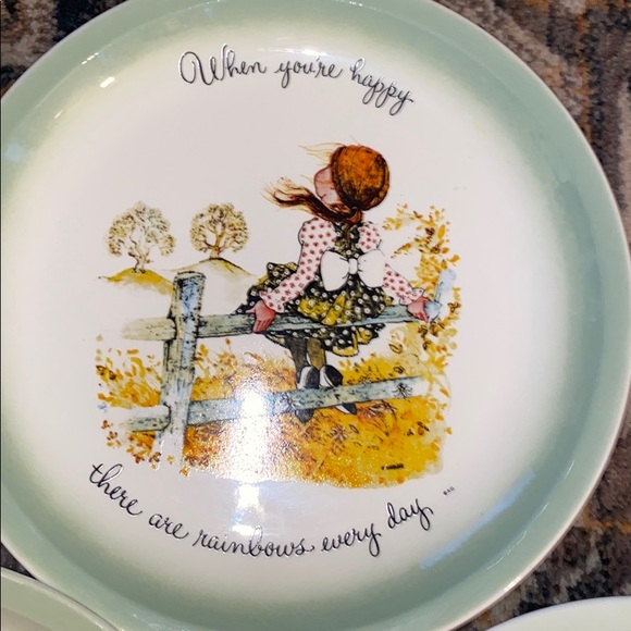Vintage  Holly Hobbie collectors plates set of 3 - Picture 4 of 6